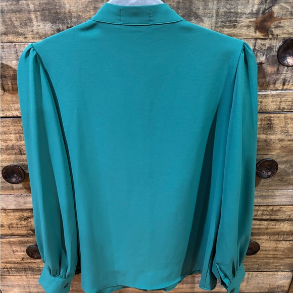 C+D+M Ruffle Front Button-Up Blouse - Picture 2 of 7